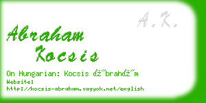 abraham kocsis business card